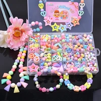 kit for make bracelets beads toys for children diy 24 grid handmade making puzzles beads for girls kit girls toys for 3 5 7 9 11
