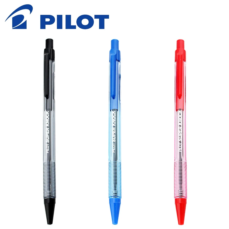 

9 Pcs PILOT Ballpoint Pen 0.7mmBPK-P Push-type Transparent Rod Woodpecker Student Ball Pen Writing Smooth and Stable