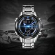 addies Mens Watches LED Digital Clock Male Full Steel Military Wrist Watch Top Luxury Brand Men Sports Watches Men's Quartz Other Image