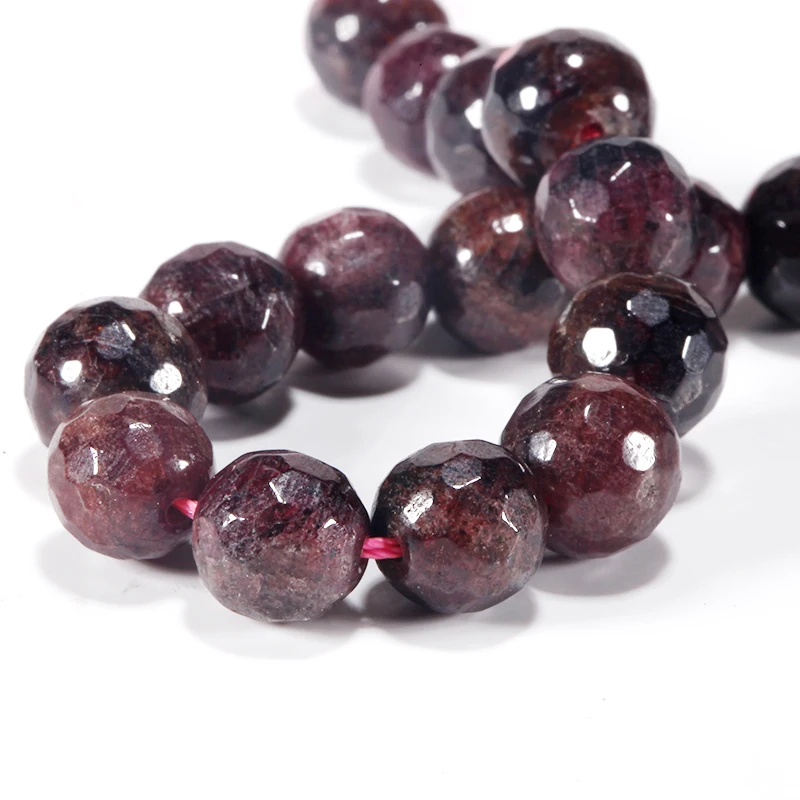 4/6/8/10 мм Ограненный Природный Камень Бисер для рукоделия Круглые бусины