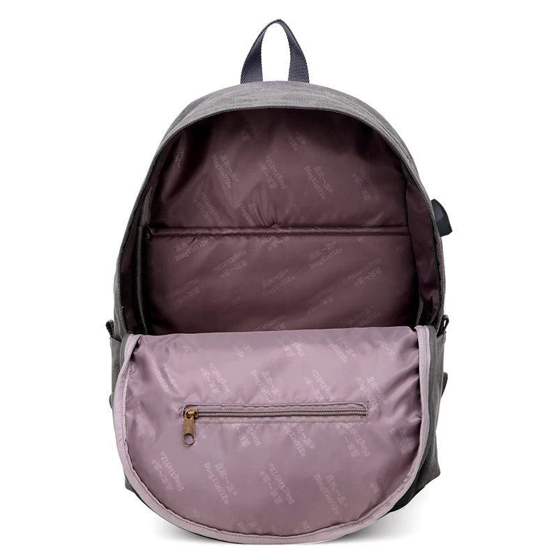 Мужской школьный рюкзак с usb-разъемом Fengdong черный или дорожный для