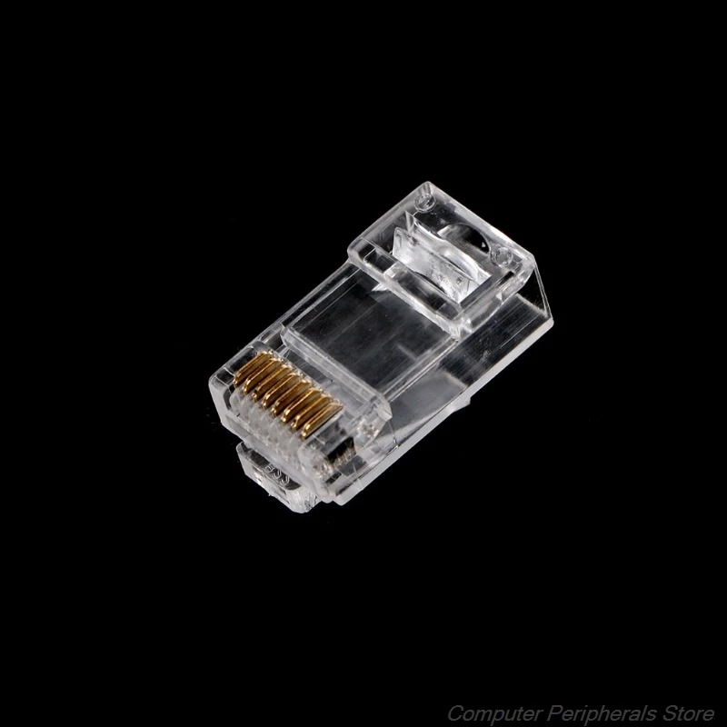 

100Pcs RJ45 CAT6 8-Pin Modular Plugs UTP Unshielded Version With Loading Bar F19 21 Dropshipping