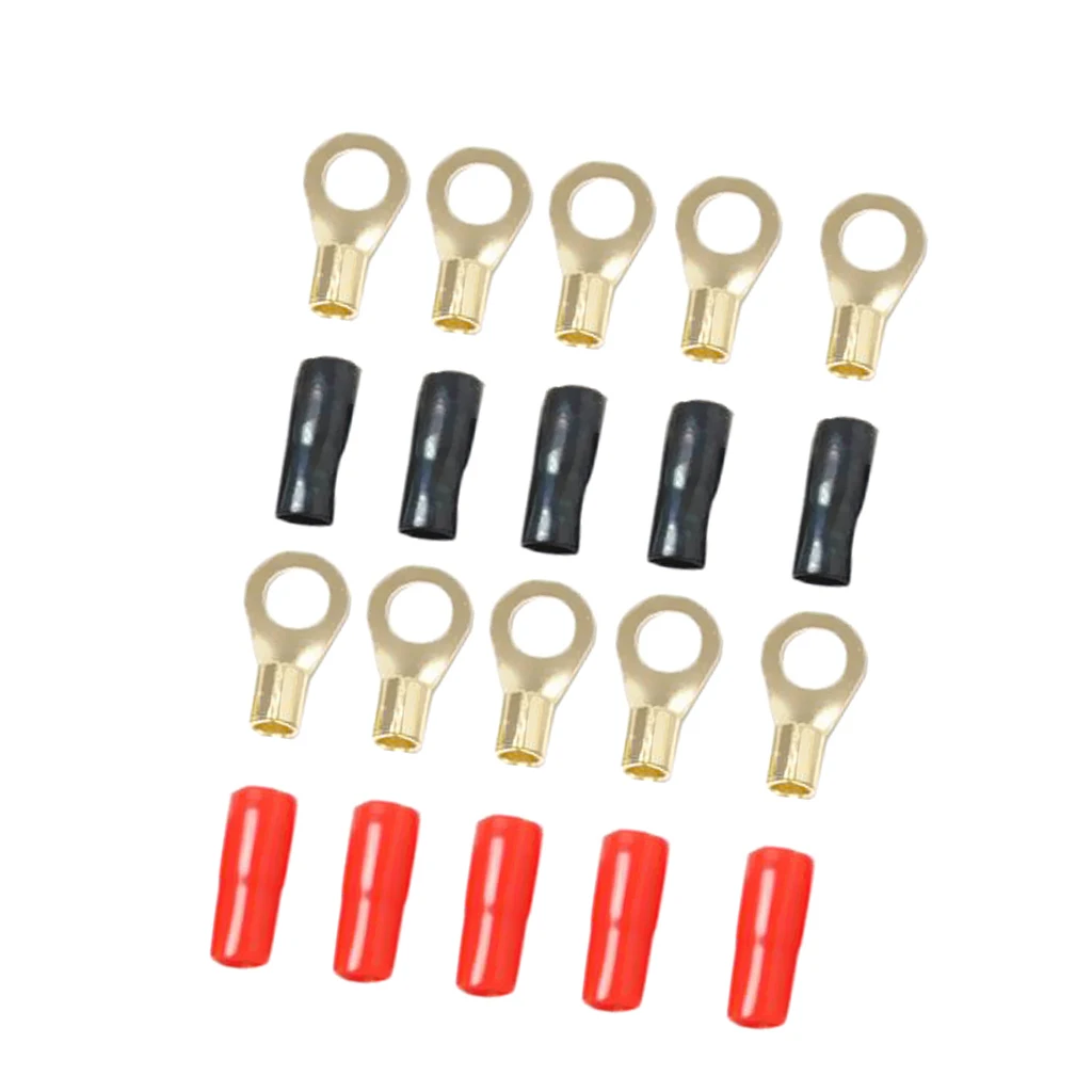 

Dolity, 5 пар, 8 AWG, автомобильная аудиосистема, заземляющий провод, кольцевой соединитель, латунь
