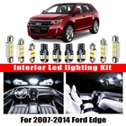 Для 2007-2014 Ford Edge белые автомобильные аксессуары Canbus без ошибок светодиодный внутренний светильник комплект для чтения Карта купольная Лицензионная лампа