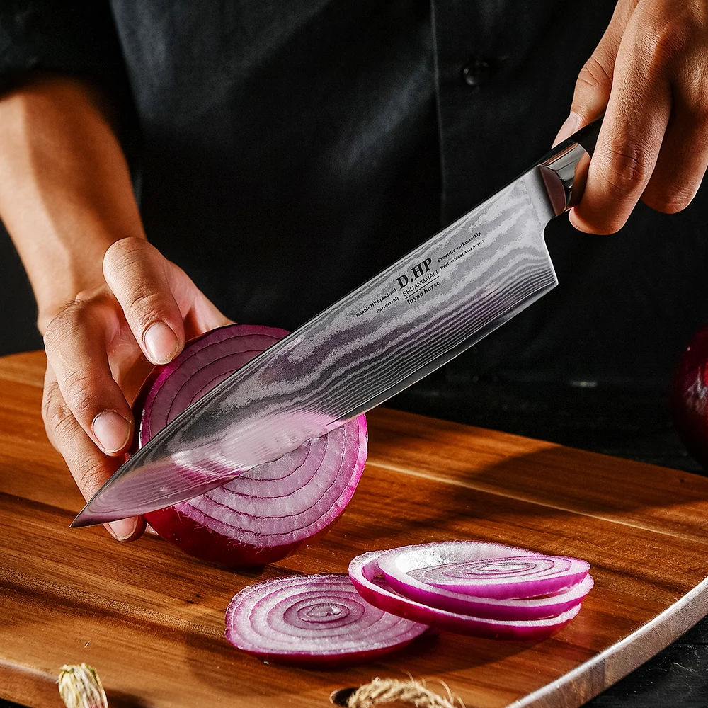 8 inch Damascus Chef Knife High Quality Knives 67 Layer Steel Knifes Professional Home Kitchen Cleaver G10 Handle Cook Tool | Дом и сад