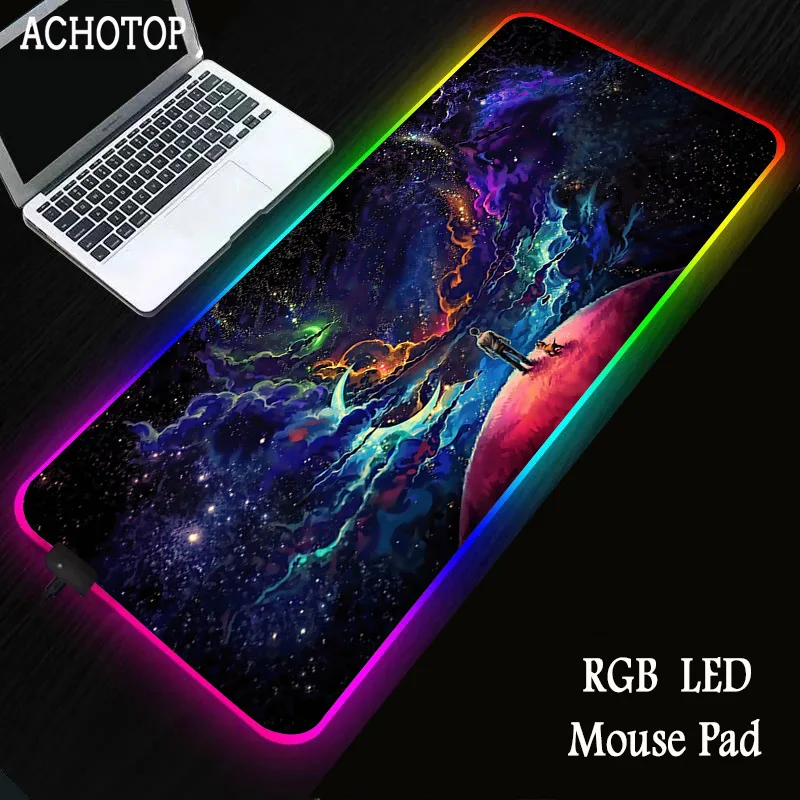 

Space RGB Mouse Pad Gaming Mouse mat Large Computer Mouse Pad Gamer XXL Mouse pads LED Backlight Mause Pad Keyboard Desk Mat