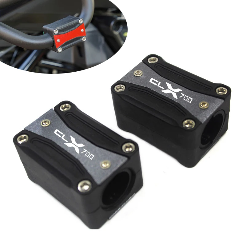 

For CFMOTO CLX 700 CLX700 700CLX 700CL-X Motorcycle Modified Bumper Anti-Fall Rubber Protective Bar Rubber Block LOGO CLX700