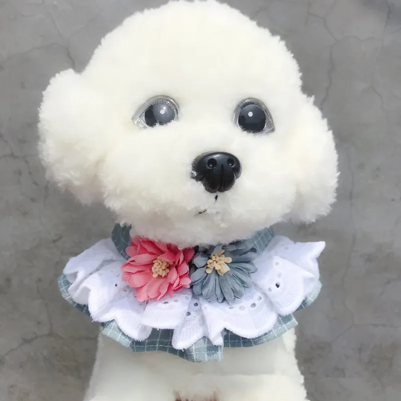 Ошейник для домашних животных модный шейный воротник с милым цветочным кружевом