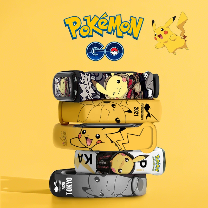 

New Pokémon Strap For Xiaomi Band 6 Anime Action Figure Waterproof Bracelet Kawaii Pikachu For Mi Band 6 Wristband Strap Gift