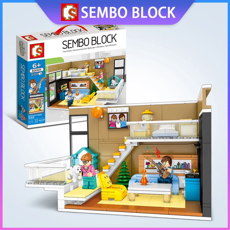 Sembo 310 шт. дуплексный напольный дом для строительства друзей девочек DIY фигурки
