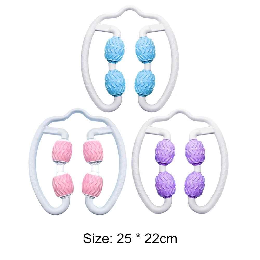 

Four-Wheel Pain Relief Massage Tool Manual Body Roller Massager Deep Tissue Time-saving Relaxation for Arm Leg Neck