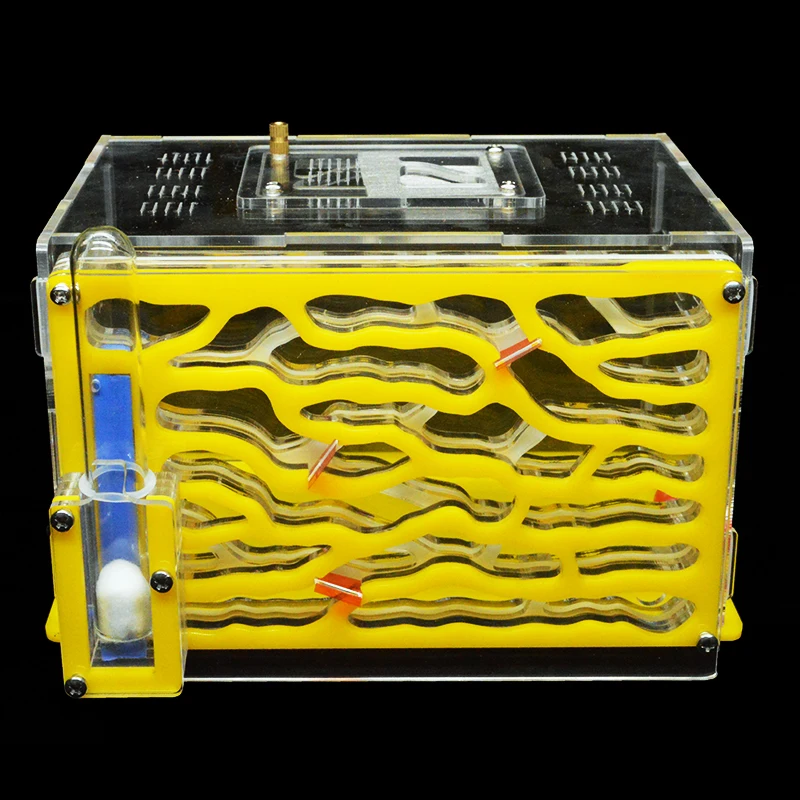 Yellow DIY акриловая муравьиная ферма с площадью кормления муравьев дом фабрика мастерская Муравьиное гнездо вилла насекомое животное муравейник 3 слоя 17*12,8*10,5 см - Цвет: Yellow