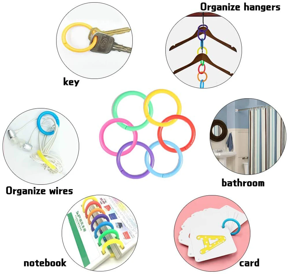 Переплетные кольца с цветными листьями многофункциональный круг 15-40 мм брелок