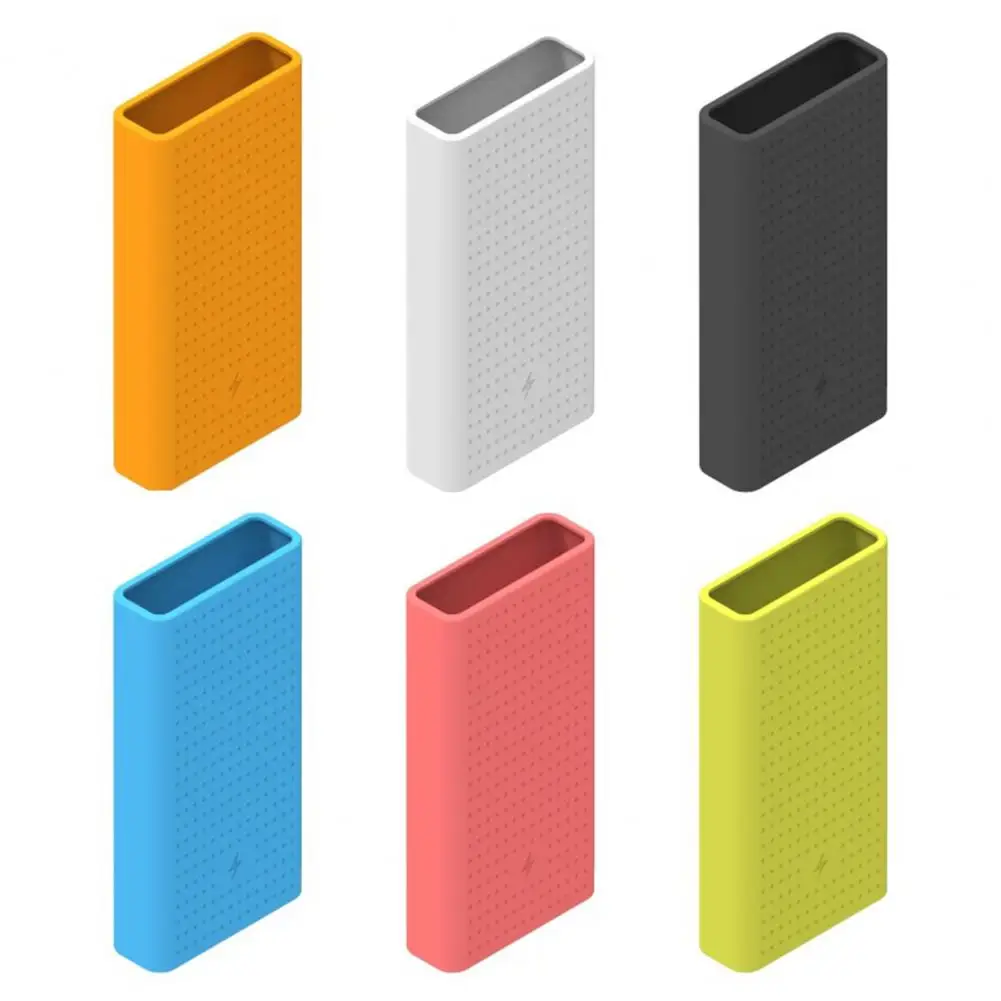 Dust-Proof Solid Color Soft Silicone Case Protective Cover for Xiaomi 20000mAh Power Bank | Accessories