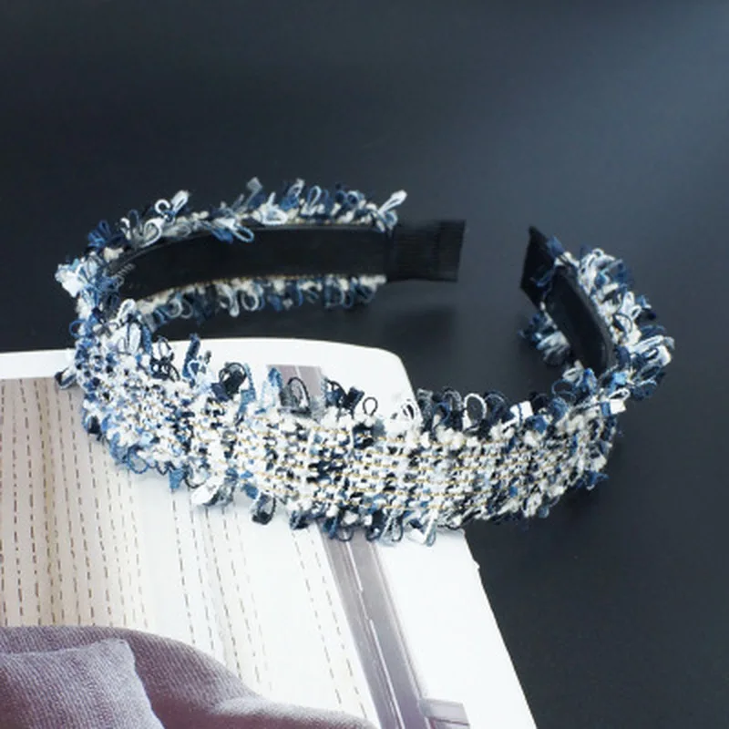 1 шт. Кружевная повязка для волос с жемчугом женщин на голову кисточкой тюрбан