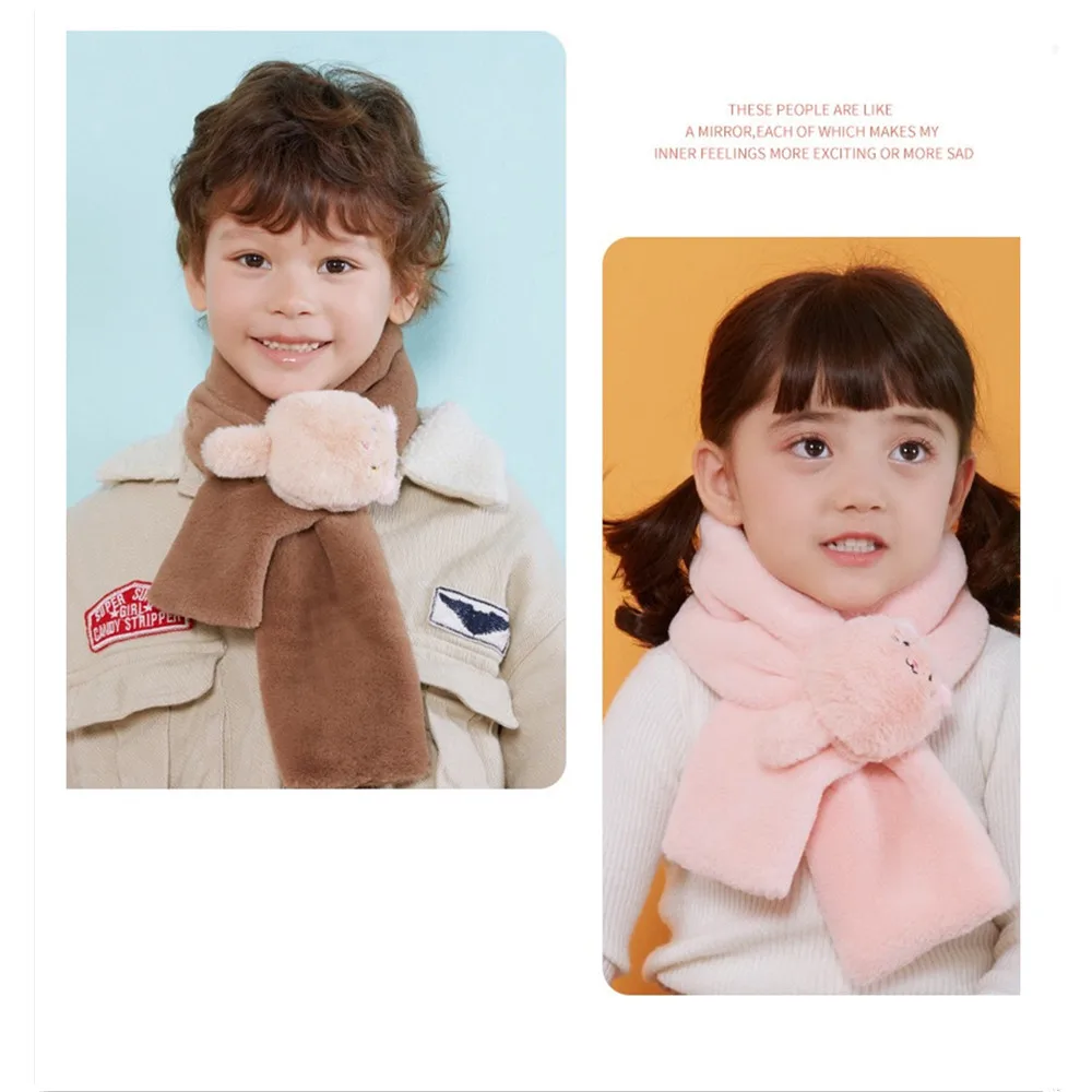 

Scarf for Kids Boys Girls Baby Warm Scarf Fashion Autumn Winter Children's Scarf Cute Cotton