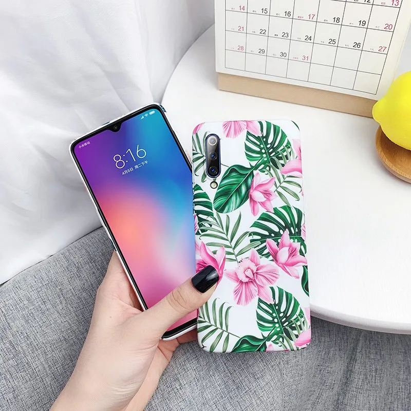 YBD чехол из поликарбоната с цветами для Red mi Note 7 pro Funda Coque мягкий ТПУ Xiaomi 9 8 note |