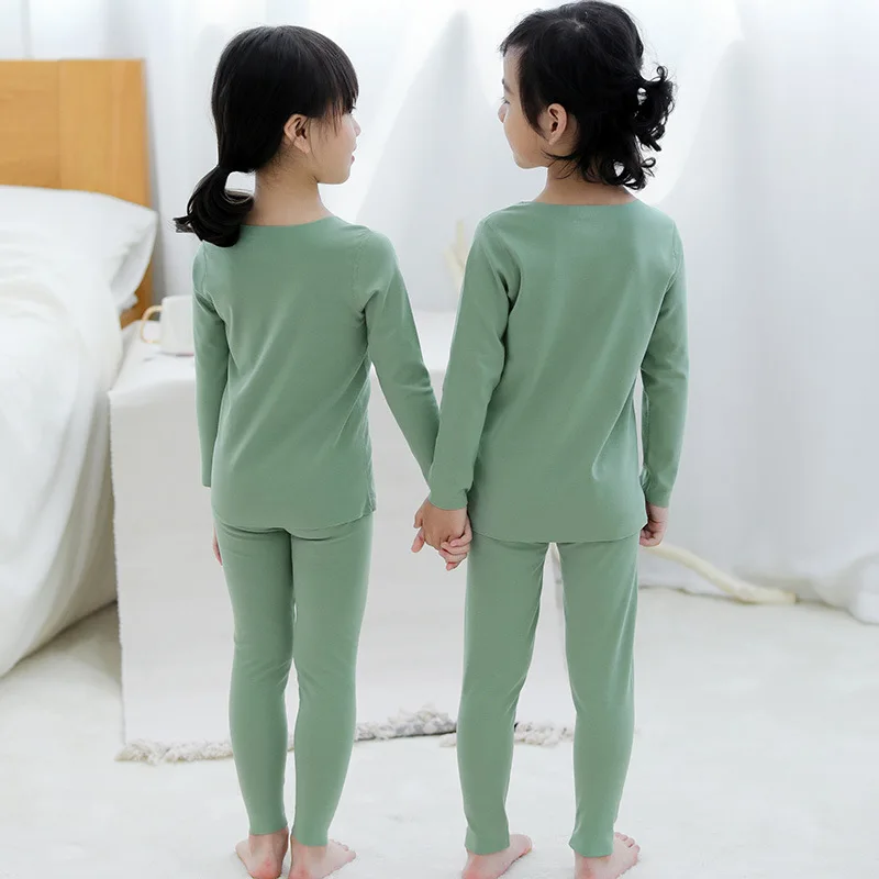 Костюм из двух предметов Детский Теплый комплект одежды пижама с длинным рукавом