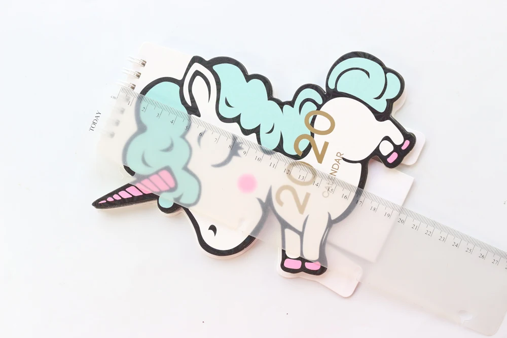 Domikee милый Настольный календарь на год kawaii в форме единорога, школьный настольный календарь, планировщик, канцелярские принадлежности