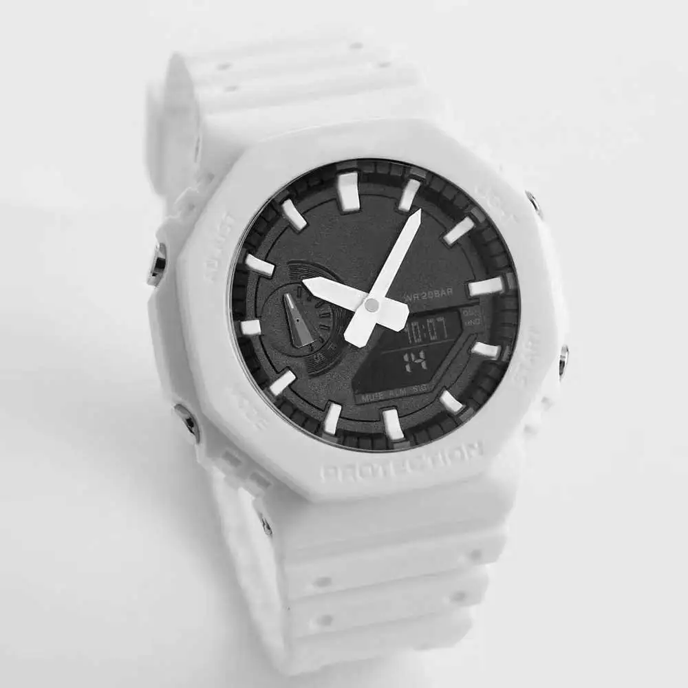 hot selling brand new 2100 led digital multifunction watch causal sport wristwatch dual display silicon strap for women men free global shipping