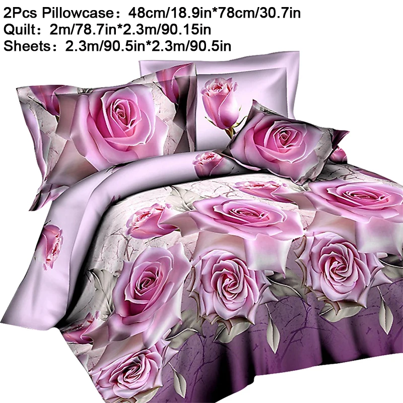 5 HIFUAR Комплект постельного белья flower3/4 шт с принтом розы роскошное постельное белье для пододеяльника наволочка постельное белье украшение комнаты домашний текстиль - Цвет: 5