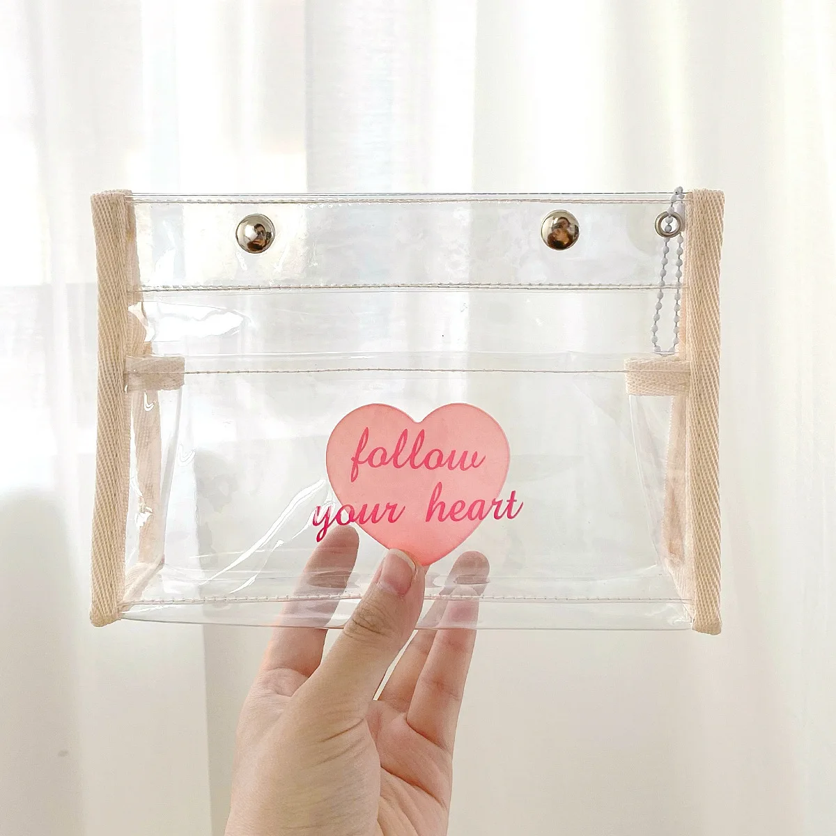 

Cute transparent creative cosmetic bag Dust-proof Masks Bags Makeup Storage Bag Jelly Coin Pouch Key Bags Pencil Storage Bag