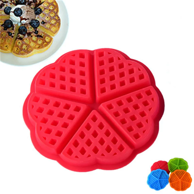 

Waffle Mold Silicone Non-stick Waffle Baking Molds Muffin Pans Heart Cake Chocolate Cookies Bread Pie Bakeware