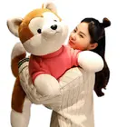 Игрушка плюшевая японская Akita Canis lupus, мягкая на ощупь, длинная, Реалистичная, Сиба-ину, подарок на день рождения для мальчика
