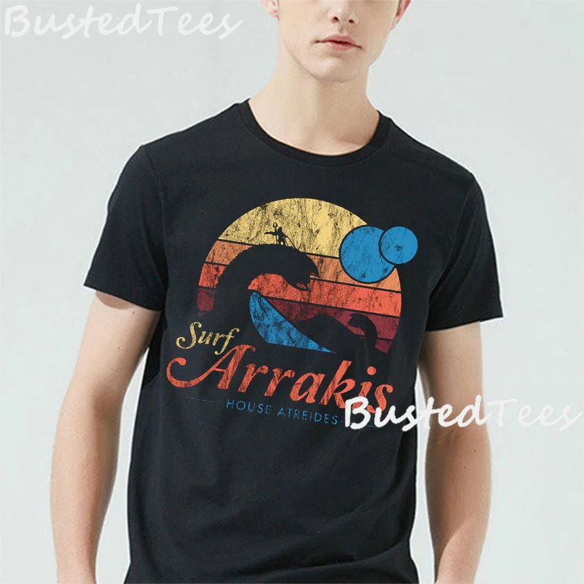 Винтажная Мужская футболка с эффектом потертости для серфинга|Мужские футболки|