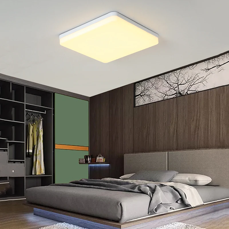 Panel de luz LED montado en superficie para sala de estar, lámpara de techo para pasillo, habitación y entrada, 18W, 24W, 36W, 48W, AC85-265V