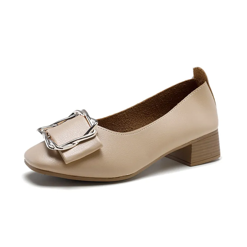 Женская обувь Новинка 2020 года сезон весна-осень модные тонкие туфли на толстой