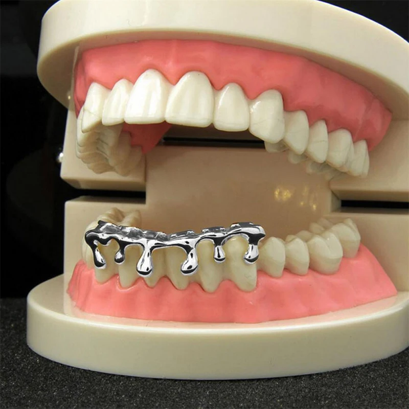 MATHALLA хип-хоп гриль покрытие золото розовое капает зубы решетка снизу мангал