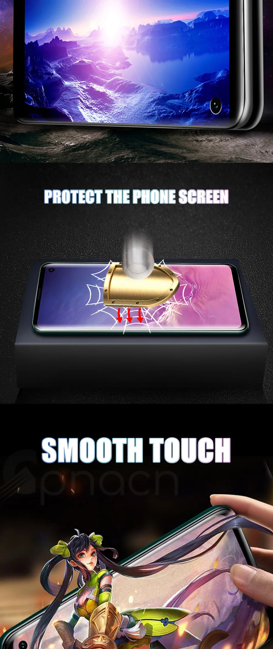 50D полностью изогнутая Гидрогелевая пленка для samsung Galaxy S10 S9 S8 Plus S10e Защитная пленка для samsung Note 10 Pro 9 8 пленка не стеклянный чехол