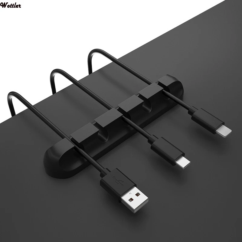 

Silicone USB Cable Winder Flexible Cable Management Clips Cable Holder For Mouse Headphone Earphone Headset Wire Cable Organizer