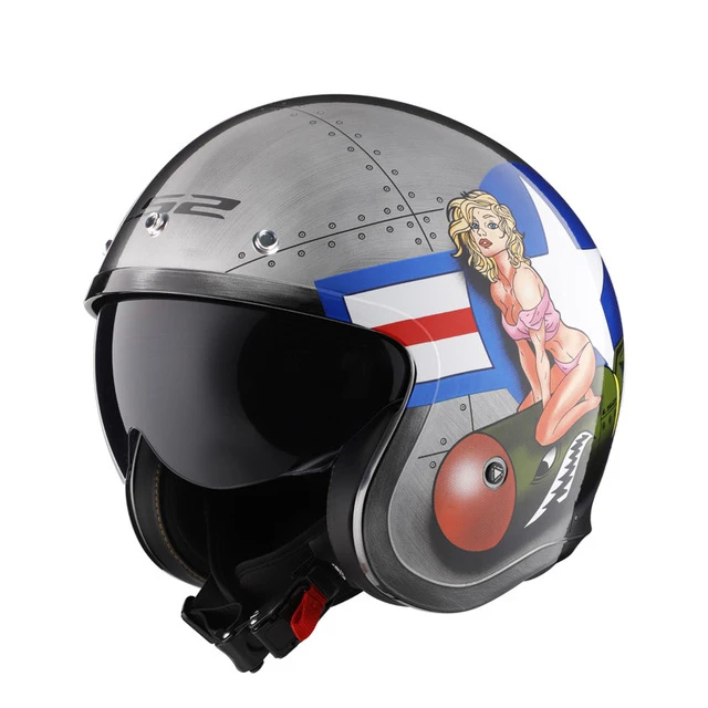LS2 OF599 Spitfire с открытым лицом винтажный шлем moto rcycle половина 3/4 шлем casco moto винтажный ECE утвержденный размер M-XXXXL - Цвет: NEW