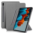 Чехол для Galaxy Tab S7 Plus SM-T970 T975 12,4 дюйма чехол для планшетачехол для samsung galaxy tab S7 11 SM-T870 с держателем для карандашей