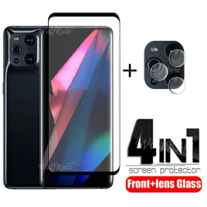 4 in 1 for oppo find x3 pro glass for find x3 pro phone film hd protective glass screen protetor for find x3 pro camera len film free global shipping