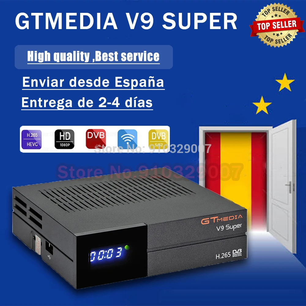 H.265 1080P Gtmedia V9 супер обновленный Freesat встроенный Wifi V8 Nova декодер формата HD без