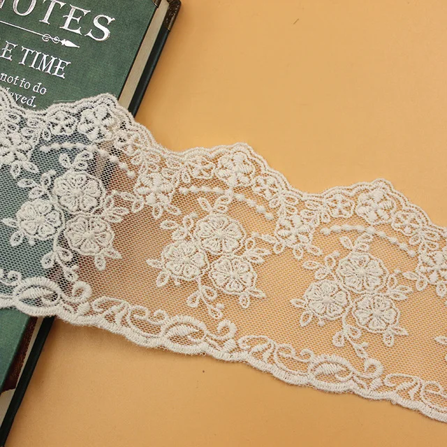 

1Yards High Quality Lace Fabric Guipure Craft Supplies 7.5cm Ribbon Embroidery Lace Sewing Trimmings Dress dentelle encaje QZ13