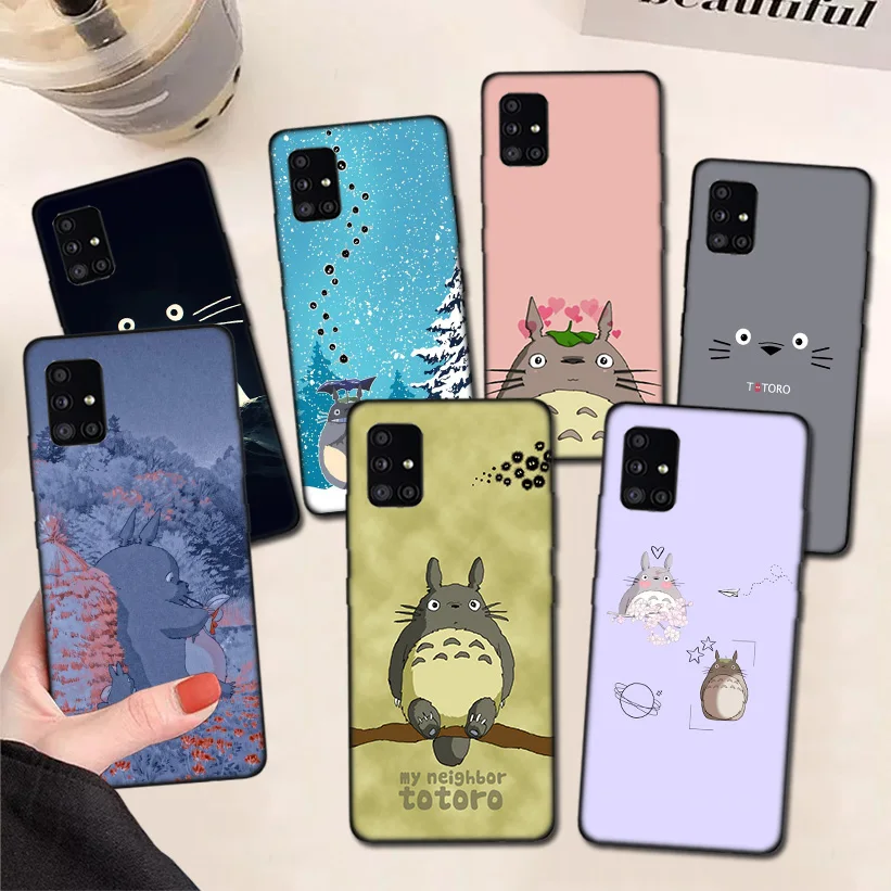 

Cute Totoro Anime Phone Case For Samsung Galaxy A51 A71 A50 A70 A81 A91 A30 A40 A20E A10S A6 A7 A8 A9 Back Cover Coque Funda