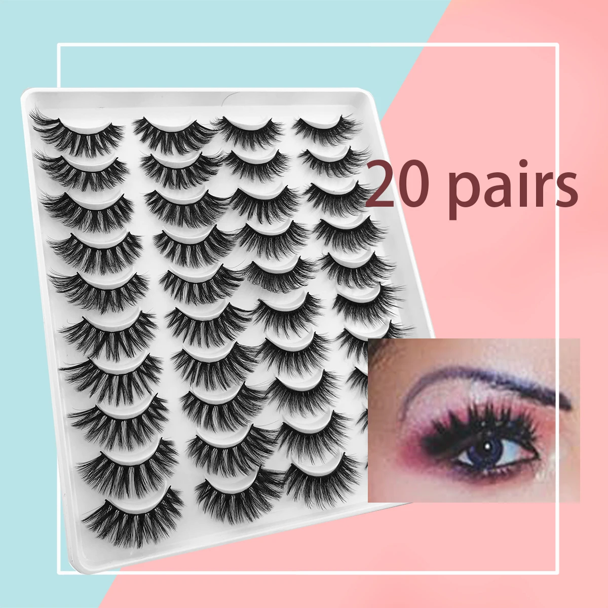 

5/10/20 Pairs False Mink Lashes Lot Natural Long Eyelashes Dramatic Fluffy Soft Wispy Volume Cross Reusable Eyelash Makeup Tools