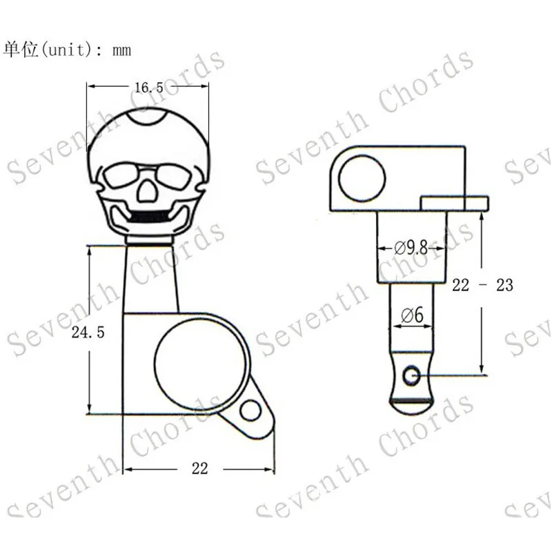 Набор хромированных запечатанных колышек для акустической электрогитары