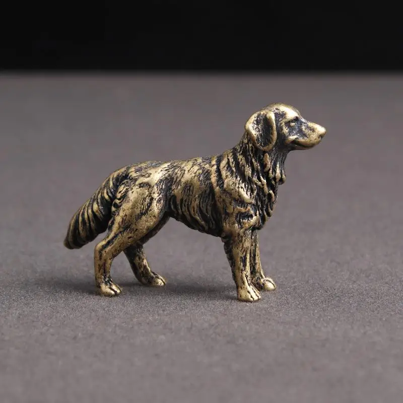 

Copper Cute Shepherd Dog Chains Pendant Hanging Brass Ornaments Desk Decorations Car Keychain Study Desktop Children Gifts
