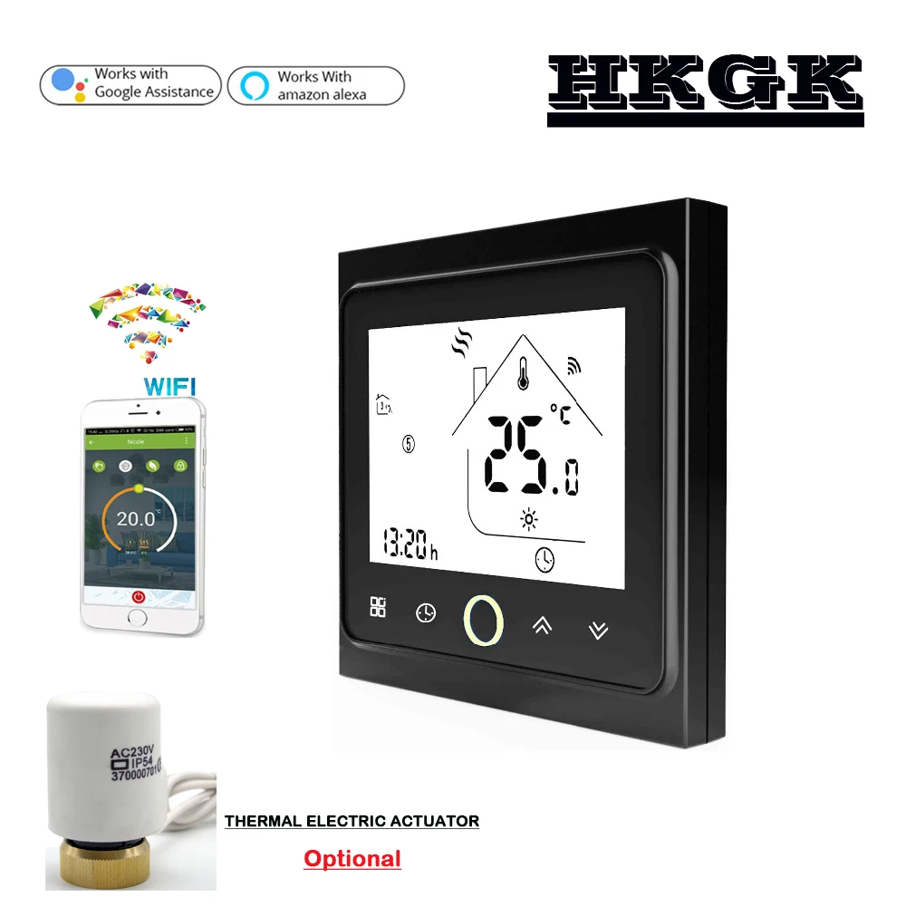 Термостат Wi Fi 3А программируемый на неделю голосовое взаимодействие радиатор для