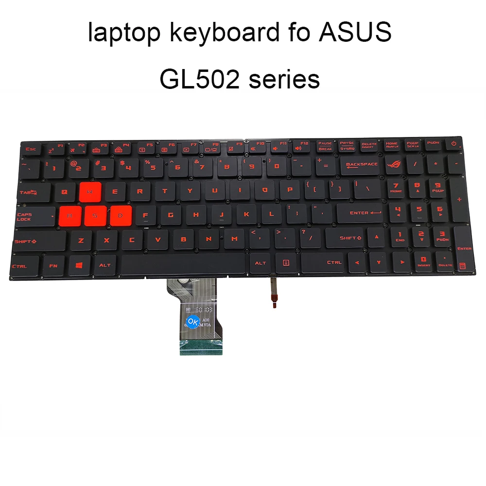 Клавиатура с подсветкой GL502 Сменные клавиатуры для ASUS GL 502 GL502V VM VT US английский