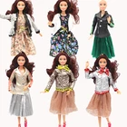 Модная Повседневная Одежда для кукол барбекю, рубашка с коротким рукавом, Цветочная юбка, пуховик, платье, 30 см, аксессуары для кукол для девочек