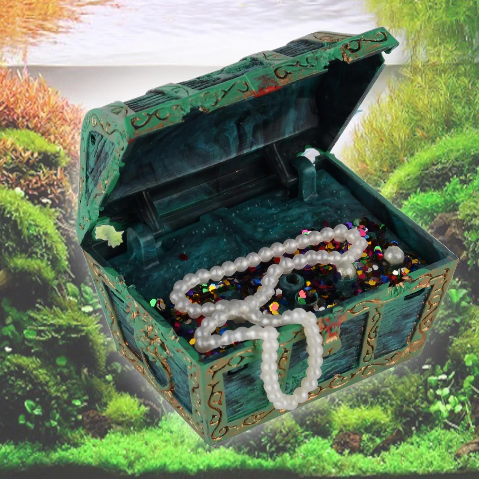 Украшение для аквариума Кладоискатель украшение Игрушки рыб новая подводная