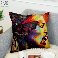 rock singer bob marleythe hillbilly cat hip hop pillow case polyester decorative pillowcases throw pillow cover square style 9