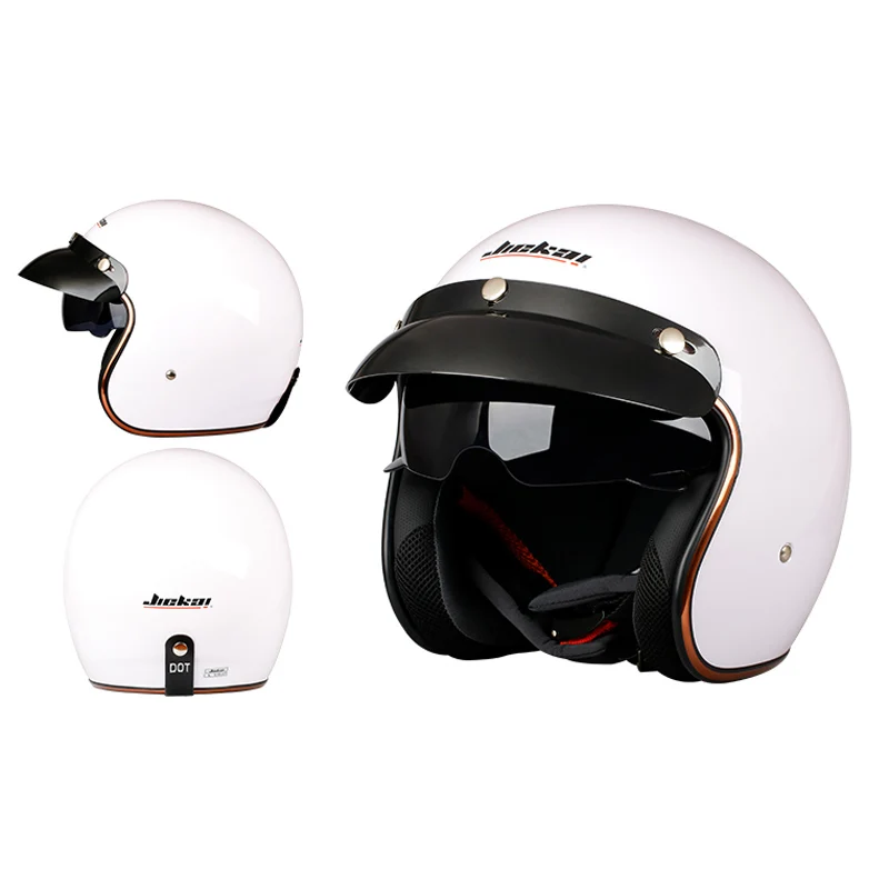 Шлем для мотоцикла JK510 3/4 защитный шлем с открытым лицом в стиле ретро езды на
