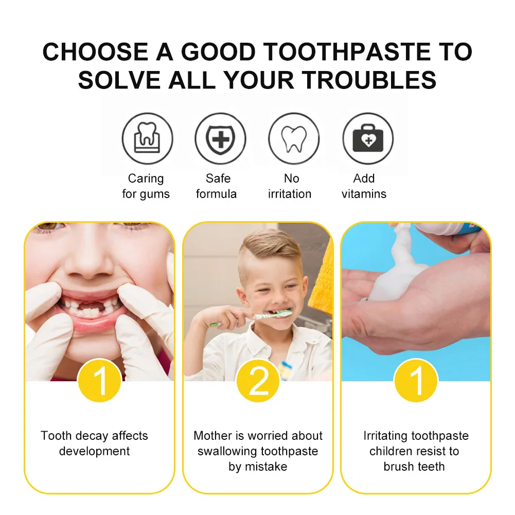Детская зубная паста из пены удаление пятен очищение полости рта отбеливание